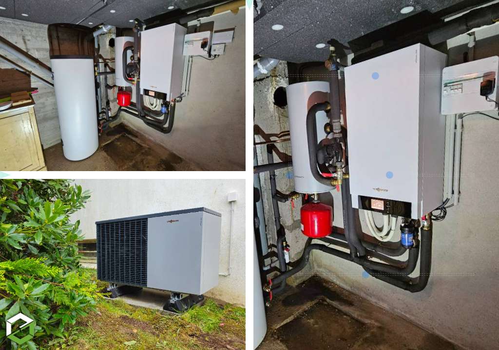 Installation d'une Pompe à Chaleur Viessmann VITOCAL 200S en remplacement d'une chaudière Fioul - RGE QUALIPAC | La Forêt-Fouesnant (29940) | Finistère (29)